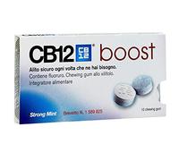 CB12 Boost - Chicle sin de azucar de sabor a menta fuerte - 1 pack de 10 unidades