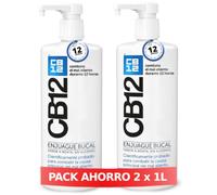 CB12 Colutorio Mal Aliento Sabor Menta 2x1 Litro