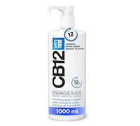 CB12 Enjuague Bucal para Halitosis - Combate el Mal Aliento Durante 12 Horas - Colutorio Sabor Menta y Sin Alcohol - Probado Científicamente - 1000ml