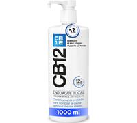 CB12 Enjuague Bucal para Halitosis - Combate el Mal Aliento Durante 12 Horas - Colutorio Sabor Menta y Sin Alcohol - Probado Científicamente - 1000ml