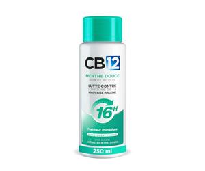 CB12 Mild Mint Menthol Enjuague Bucal - 250 ml | Lucha contra el mal aliento durante 12 horas - Recomendado por dentistas - Aroma de menta dulce - 250 ml