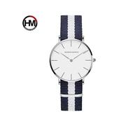 (CB36-Y5) Reloj de cuarzo japonés sencillo para mujer, correa de cuero blanca, relojes de pulsera para