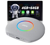 CB6 CarPlay AI Box, inalámbrico CarPlay & Android Auto 2025 para Coche con DriveChat, GPS, Compatible con Youtube, Android 13, 2 Bluetooth, 5G Wi-FI, 4G LTE, 4G+64G,Plata