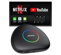 CB6C CarPlay AI Box, inalámbrico CarPlay & Android Auto 2025 para Coche con DriveChat, GPS, Compatible con Youtube, Android 13, 2 Bluetooth, 5G Wi-FI, 4G LTE, 4G+64G, Negro
