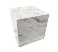 CBAM Cubo de mármol blanco Carrara Escultura de mesa Arte Mármol Cube Scultpture Design Decoración Hogar H 15 cm