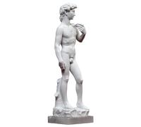CBAM David de Miguel Ángel - Escultura de mármol con base de alabastro, varios tamaños, 25 cm, color blanco
