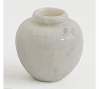 CBAM Macetero de mármol blanco blanco blanco mármol italiano Vase Decorative Home D 14 cm H 16 cm