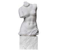 CBAM Torso Venus de Milo Escultura de mármol con base de alabastro en varios tamaños, 15 cm