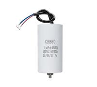 CBB60 450V 5µF 50/60HZ Condensador de arranque,Condensador,Condensadores electroliticos,Con cables M8,34x65mm,5UF,Para motor,Bomba de piscina,Divisor de madera