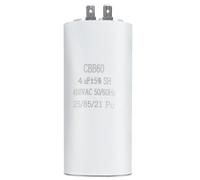 CBB60 4µF 450V 2 terminales 25/85/21 hasta 85 °C Condensador de arranque de motor para lavadora, aire acondicionado, bomba, generador - SYNN (1 unidad)