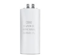 CBB60 55µF 450V 2 terminales 25/85/21 hasta 85 °C Condensador de arranque de motor para lavadora, aire acondicionado, bomba, generador - SYNN (1 unidad)
