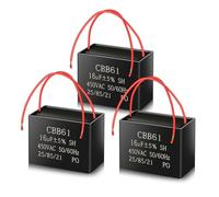 CBB61 450V AC 16uf 50/60HZ Condensador de arranque,Capacitor,Condensador de motor AC para ventiladores de techo,campanas extractoras(3PCS)