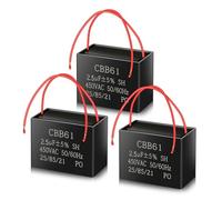 CBB61 450V AC 2.5uf 50/60HZ condensador de arranque,condensador de motor AC,adecuado para ventilador de techo,ventilador,campanas de cocina(3 PCS)