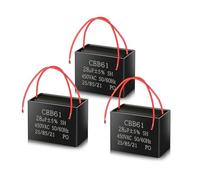 CBB61 450v AC 28uf 50/60HZ Condensador de arranque,Condensador de motor AC para ventiladores de techo,ventiladores,campanas extractoras cbb61(3 PCS)