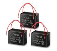 CBB61 450V AC 4.5uf 50/60HZ Condensador de arranque,Condensador de motor AC para ventilador de techo,ventilador,ventilador de aire acondicionado(3 PCS)