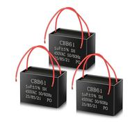 CBB61 450V AC 5uf 50/60HZ Condensador de arranque,Condensador de motor AC para ventiladores de techo,ventiladores,campanas extractoras ANGEEK(3 PCS)