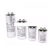CBB65 AC electronic starter Capacitor Air Conditioner Compressor Start Capacitor 450VAC 20uF 25uF 30uF 35uF 40uF 45uF 50uF 60uF 70uF 5% Capacitance Meters(5UF)