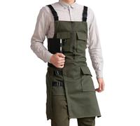 CBBEONRN Delantal De Cocina Pierna Partida con Bolsillos Delantal Vaquero Delantal De Trabajo para Hombres Y Mujeres, Cocinar, Restaurante, Café, Hornear Green,One Size