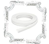 CBBEONRN Kit De Molduras Decorativas para Pared 10m De Perfil PVC Flexible Y 4 Esquineros De PU con Relieve 3D Listón para Marco De Pared Decoración Interior Pintable Style X,S