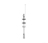 CBC-435 Doble Banda 145/435 MHz para dispositivos móviles, receptor de señal UHF/VHF de 120 W con ganancia de 3,5 DBI, antena de radio para coche de acero inoxidable SL16-J/M, plata 39 cm