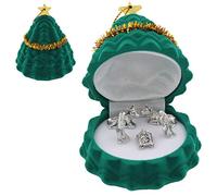 CBC Distributors Decoración de Navidad - Mini Figuras de Metal en Caja de Regalo de árbol - Natividad