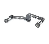 CBCLOPKLCU Kit de estribos de aluminio para palanca de cambios y puntera para motocicleta para Sportster XL883 XL 1200 Mid-Controls Palanca de cambios plegable para motocicleta(B-Black)