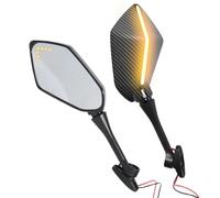 CBCLOPKLCU Repetidor Lateral Intermitente Espejo Retrovisor Giratorio con Intermitente para Motocicleta Para CBR 650R Para 1000RR Para 600RR Para 250R Para 300R Para 400RR Para 500R
