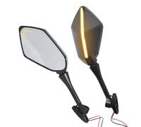 CBCLOPKLCU Repetidor Lateral Intermitente Espejo Retrovisor Giratorio con Intermitente para Motocicleta Para CBR 650R Para 1000RR Para 600RR Para 250R Para 300R Para 400RR Para 500R