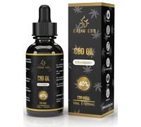 CBD | CBD OIL |Aceite CBD puro 40% 4000Mg 10ML | Base Aceite cáñamo enriquecido con CBD |Extracto de Fresa 0% THC |1200 gotas de Cannabidiol PREMIUM|