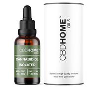 CBD HOME Oils - CBD Oil 40% FORTE 50 ml - Isolated - Aceite de Coco (MTC) y Cañamo Ecológico Enriquecido con 40% de CBD Puro y Omega 3-6-9. Aceite CBD Certificado 20.000 mg - Fabricado UE