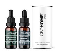 CBD HOME Oils - Pack: Aceite con CBD Full Spectrum al 40% 10ml + Crema de Masaje con Cannabidiol (6.500mg) Efecto Contraste - Músculos, Rodillas, Lumbares - Fórmula Certificada - Fabricado en UE