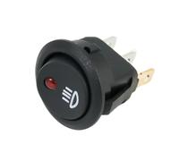 CBFMFVFROR 1 interruptor de luz antiniebla basculante de 23mm, interruptor de lámpara de luz antiniebla Led roja 12V, apto for accesorios de controles de furgoneta, camión y coche