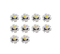 CBFMFVFROR 10 Uds. LED de alta potencia de 12V 24V CC, cuentas de un solo color, 1W, 3W con placa de aluminio, Chip de lámpara amarillo blanco cálido(1W-White(20mm),DC 24V)