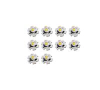 CBFMFVFROR 10 Uds. LED de alta potencia de 12V 24V CC, cuentas de un solo color, 1W, 3W con placa de aluminio, Chip de lámpara amarillo blanco cálido(3W-White(20mm),DC 12V)