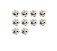 CBFMFVFROR 10 Uds. LED de alta potencia de 12V 24V CC, cuentas de un solo color, 1W, 3W con placa de aluminio, Chip de lámpara amarillo blanco cálido(3W-Warm White(20mm),DC 12V)