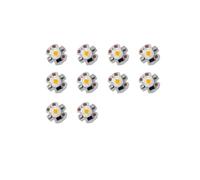 CBFMFVFROR 10 Uds. LED de alta potencia de 12V 24V CC, cuentas de un solo color, 1W, 3W con placa de aluminio, Chip de lámpara amarillo blanco cálido(1W-Warm White(16mm),DC 24V)