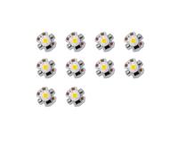 CBFMFVFROR 10 Uds. LED de alta potencia de 12V 24V CC, cuentas de un solo color, 1W, 3W con placa de aluminio, Chip de lámpara amarillo blanco cálido(1W-Natural(16mm),DC 24V)