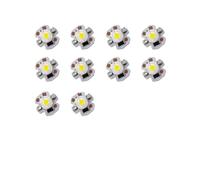 CBFMFVFROR 10 Uds. LED de alta potencia de 12V 24V CC, cuentas de un solo color, 1W, 3W con placa de aluminio, Chip de lámpara amarillo blanco cálido(3W-White(16mm),DC 12V)