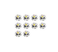 CBFMFVFROR 10 Uds. LED de alta potencia de 12V 24V CC, cuentas de un solo color, 1W, 3W con placa de aluminio, Chip de lámpara amarillo blanco cálido(1W-Natural(20mm),DC 12V)