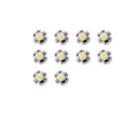 CBFMFVFROR 10 Uds. LED de alta potencia de 12V 24V CC, cuentas de un solo color, 1W, 3W con placa de aluminio, Chip de lámpara amarillo blanco cálido(1W-White(16mm),DC 24V)