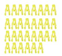 CBFMFVFROR 100 Uds instrumento de coche broches tipo U Audio DVD Panel de navegación hebilla consola central tablero Clip de plástico amarillo