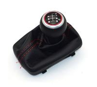 CBFMFVFROR Cubierta de la perilla de la palanca de cambios de 6 y 5 velocidades, apto for Audi A3 y S3 8L (2001, 2002 y 2003)(6 Speed-Red 01)
