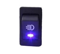 CBFMFVFROR Interruptor basculante de luz antiniebla for coche Universal 12V 35A interruptor basculante LED en forma de barco for tablero, accesorios de decoración for automóviles(Blue)