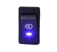 CBFMFVFROR Interruptor basculante for luz antiniebla de coche, 12V, 35A, forma de barco, interruptores LED for tablero, botón, piezas interiores de automóvil(Blue)