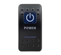 CBFMFVFROR Interruptor tipo barco Universal 12-24V for yate RV de coche, interruptor de luz de tira de luz de trabajo for faros delanteros(POWER)