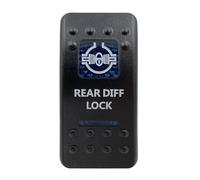 CBFMFVFROR Interruptor tipo barco Universal 12-24V for yate RV de coche, interruptor de luz de tira de luz de trabajo for faros delanteros(REAR DIFF LOCK)