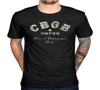 CBGB Underground Rock T-Shirt Men's Fashion Short Sleeves Cotton Tops Clothing Black M