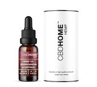 CBHOME Oils - Aceite de Semilla de Cáñamo 20% + ISO-N 20% + Ashwagandha + Azafrán - 10 ml - Base de Coco Ecológico - Prensado en Frío - Sin Aditivos - 100% Vegetal - Certificado Ecológico UE