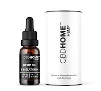 CBHOME Oils - Aceite de Semilla de Cáñamo 20% + Melatonina - 10 ml - Base de Coco y Semilla de Cáñamo Ecológico - Prensado en Frío - Sin Aditivos - 100% Vegetal - Certificado Ecológico UE