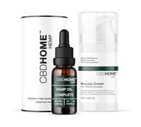 CBHOME Oils - Pack: Aceite de Semilla de Cáñamo Max 40% 10ml + Crema Forte Efecto Contraste - Base de Coco y Semilla de Cáñamo Ecológico - Fórmula Certificada - Fabricado en UE